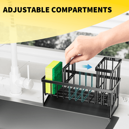 Elevate Your Kitchen Organization with the Cisily Stainless Steel Sink Caddy - Rust-Resistant and Space-Saving Design!