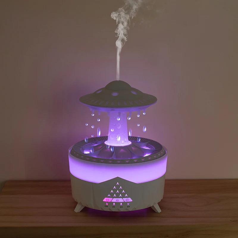 Transform Your Space with the New UFO Raindrop Humidifier - A Soothing Water Drop Aroma Diffuser for Home Decor and Relaxation