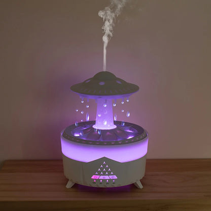 Transform Your Space with the New UFO Raindrop Humidifier - A Soothing Water Drop Aroma Diffuser for Home Decor and Relaxation