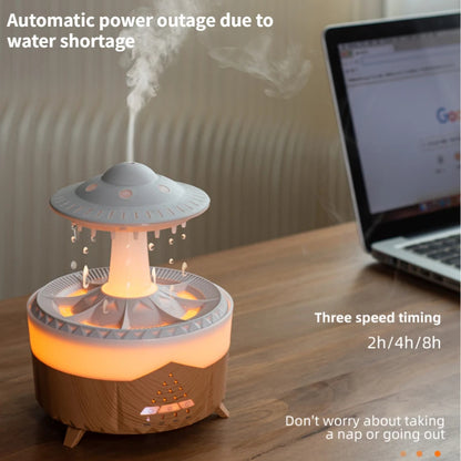 Transform Your Space with the New UFO Raindrop Humidifier - A Soothing Water Drop Aroma Diffuser for Home Decor and Relaxation