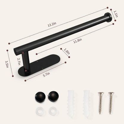 Stylish Black Wall-Mounted Paper Towel Holder – Space-Saving Solution for Your Kitchen and Bathroom