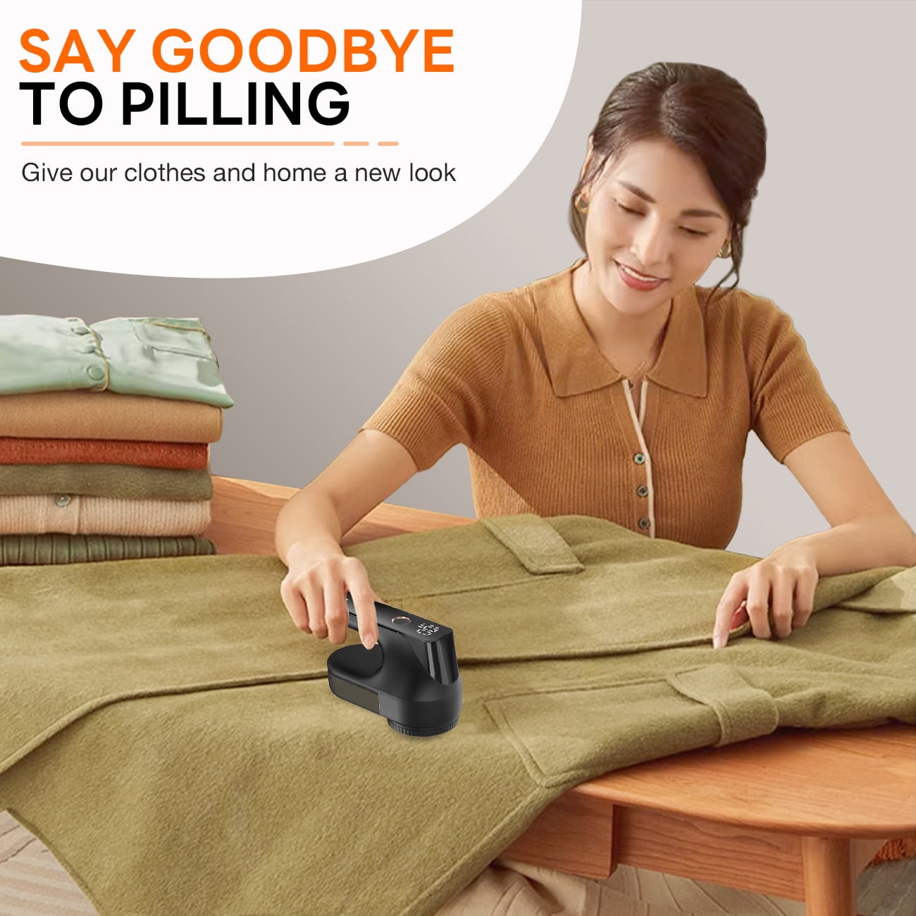 Revitalize Your Fabrics with the Loheer Electric Lint Remover - Powerful, Rechargeable Sweater Shaver with LED Display