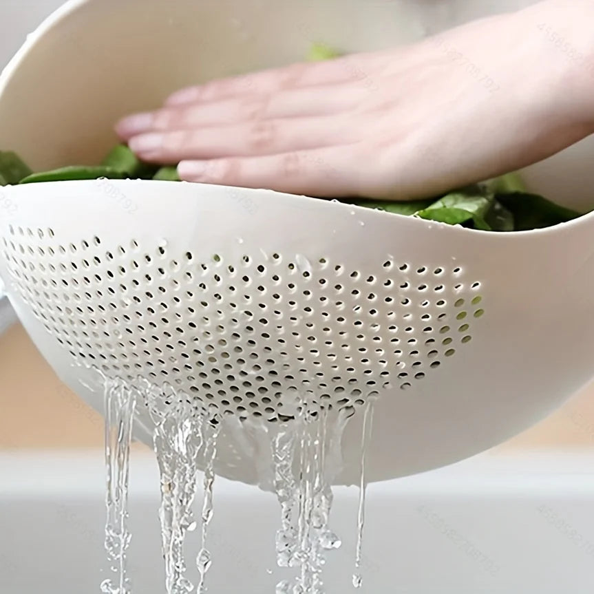 Versatile Eco-Friendly Rice Drainage Basket - Perfect for Rinsing Rice, Fruits, and Vegetables!