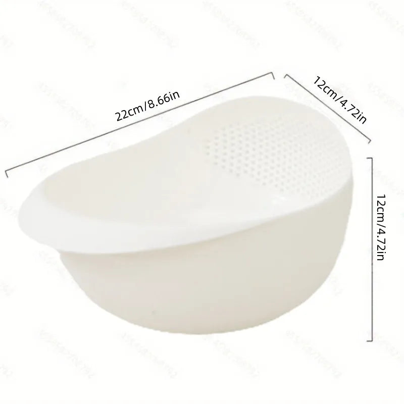 Versatile Eco-Friendly Rice Drainage Basket - Perfect for Rinsing Rice, Fruits, and Vegetables!