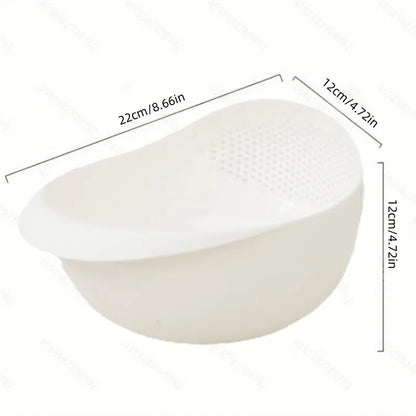 Versatile Eco-Friendly Rice Drainage Basket - Perfect for Rinsing Rice, Fruits, and Vegetables!