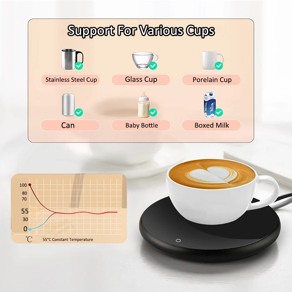 Stay Cozy with Our USB Coffee Cup Heater - Perfect for Home and Office!