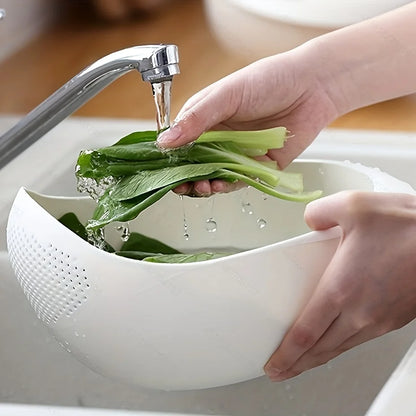 Versatile Eco-Friendly Rice Drainage Basket - Perfect for Rinsing Rice, Fruits, and Vegetables!