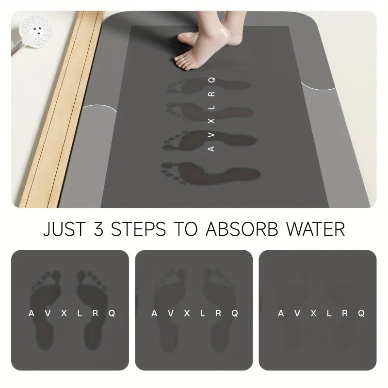 Transform Your Space with Our Super Absorbent Non-Slip Diatomaceous Earth Bath Mat – The Perfect Blend of Comfort and Safety for Your Bathroom, Shower, Laundry, Bedroom, Kitchen, or RV!