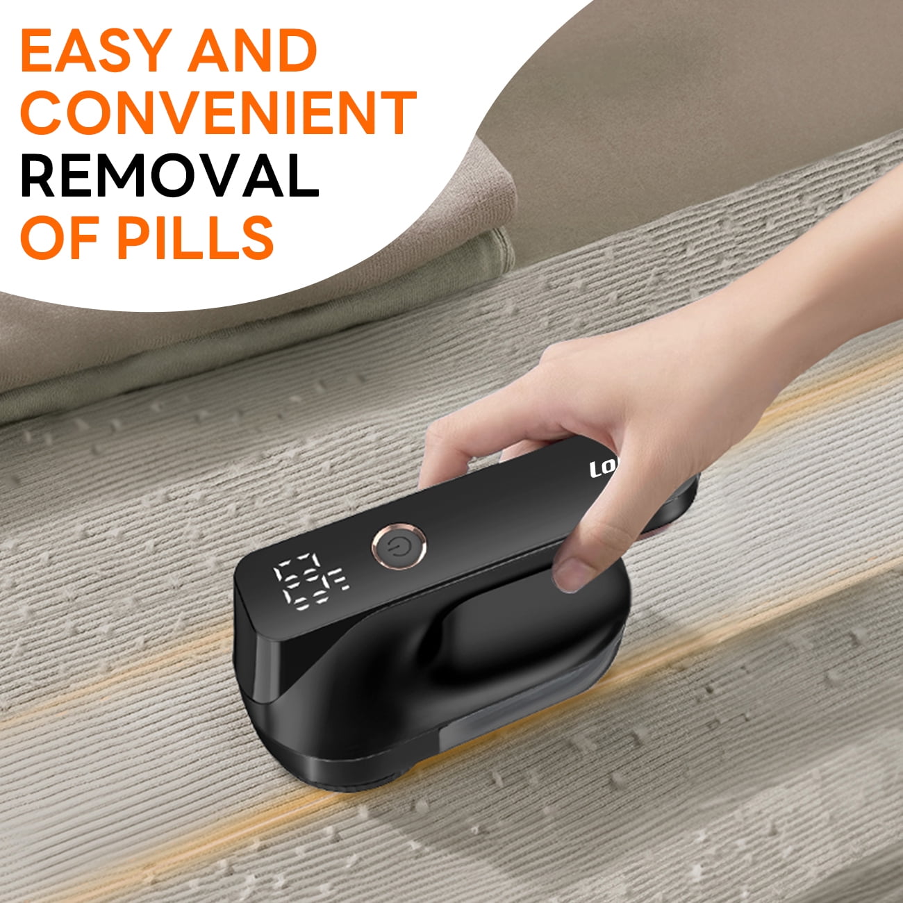 Revitalize Your Fabrics with the Loheer Electric Lint Remover - Powerful, Rechargeable Sweater Shaver with LED Display