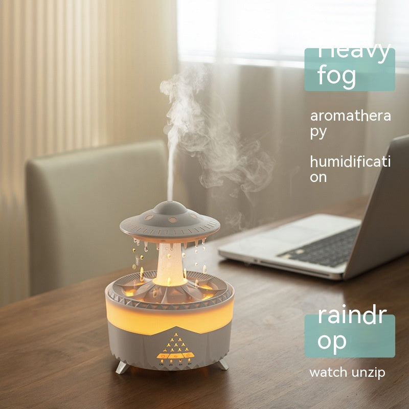 Transform Your Space with the New UFO Raindrop Humidifier - A Soothing Water Drop Aroma Diffuser for Home Decor and Relaxation